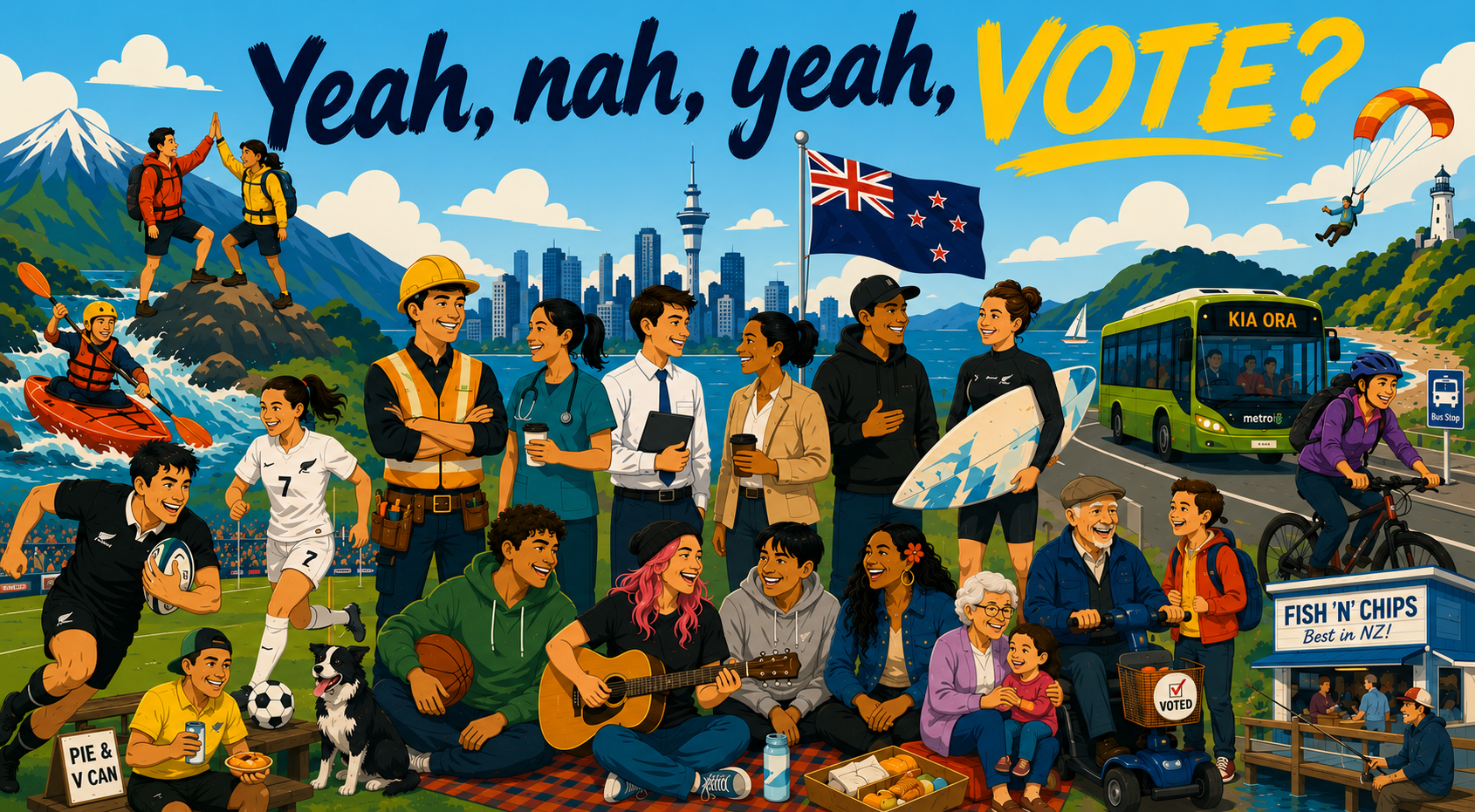 Yeah, nah, yeah, VOTE! — diverse NZ community